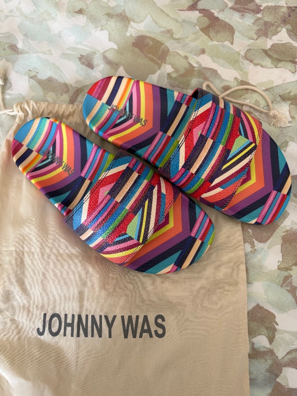 Johnny Was Women's Multi-Colored Pool Slide - Size 7M